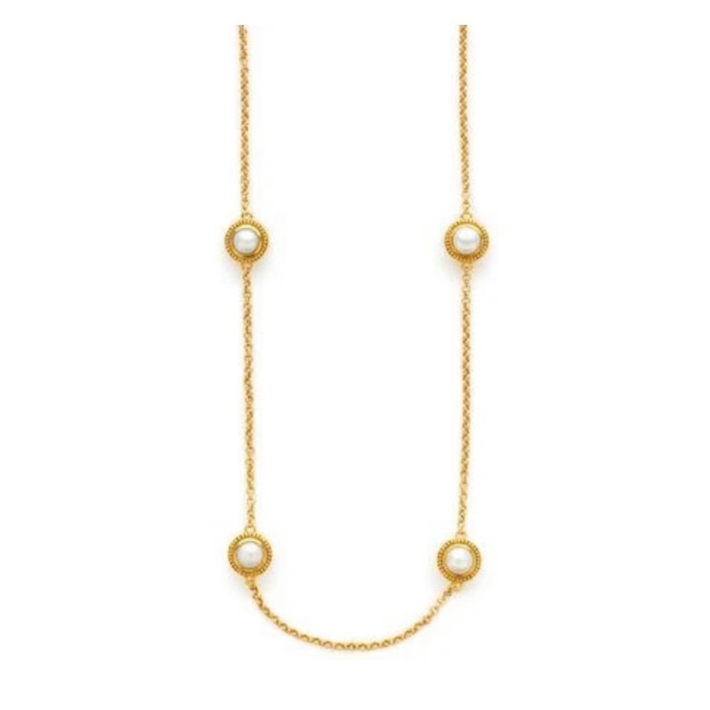 Julie Vos Loire Pearl Station Necklace